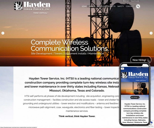 Umbrella website for Hayden Tower.