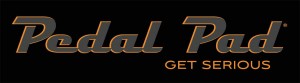 Pedal Pad Logo gray   orange on black bg Pedal Pad Logo gray   orange on black bg